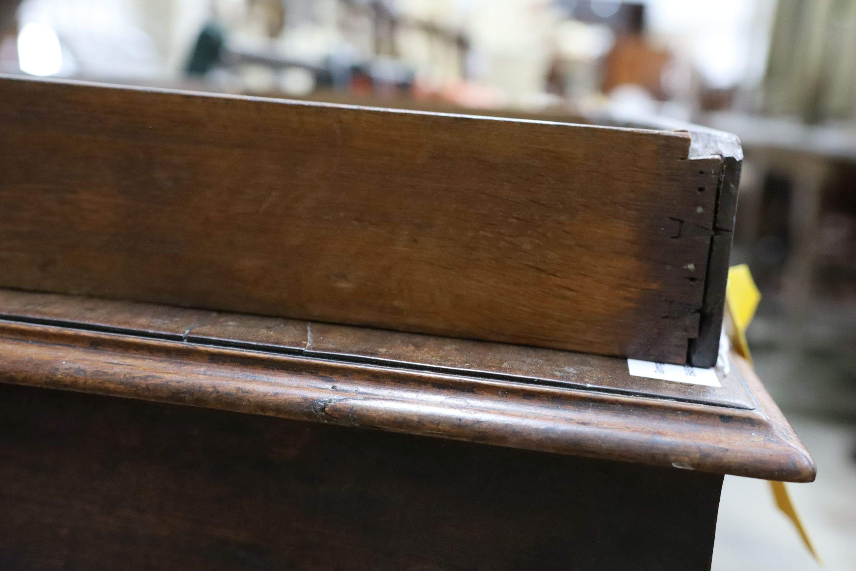 A George III mahogany side table, fitted with a single drawer, on cabriole legs, width 83cm, depth 48cm, height 67cm